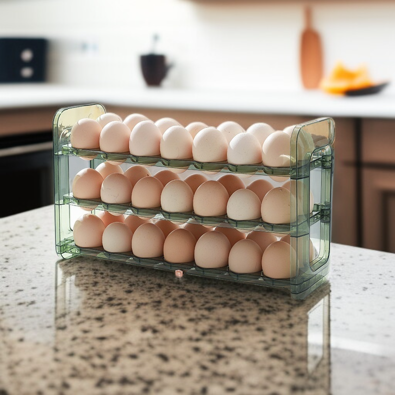 กล่องเก็บไข่ติดประตูตู้เย็น ชั้นวางไข่ในตู้เย็น กล่องใส่ไข่ PET นวัตกรรมใหม่