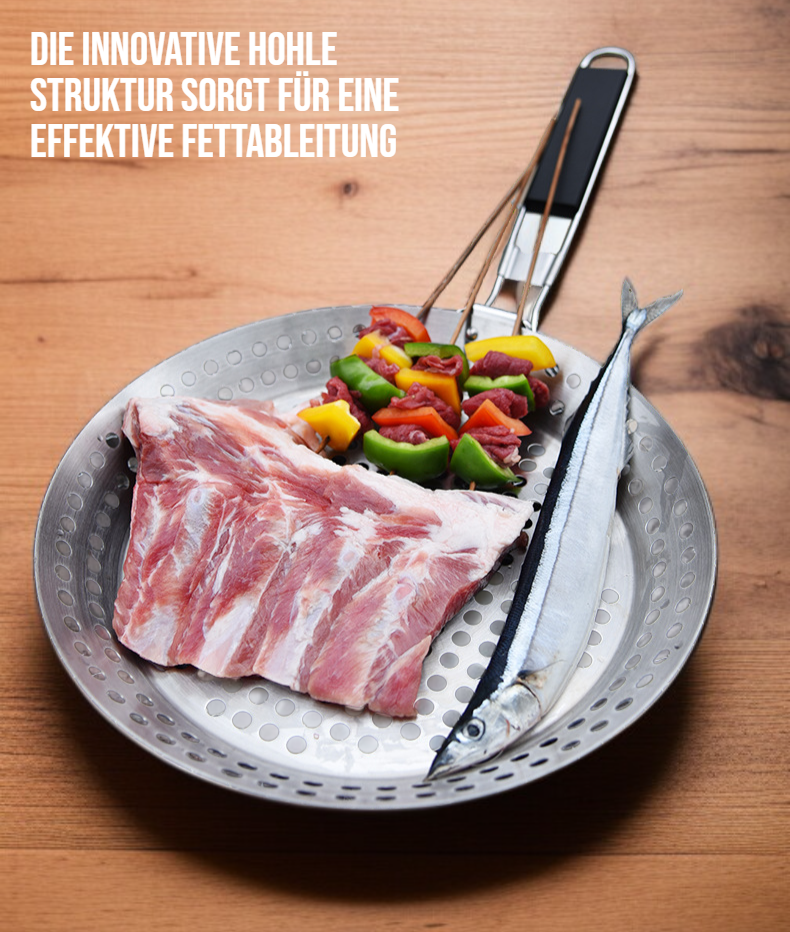 Leichte und tragbare Grillplatte mit praktischem Griff