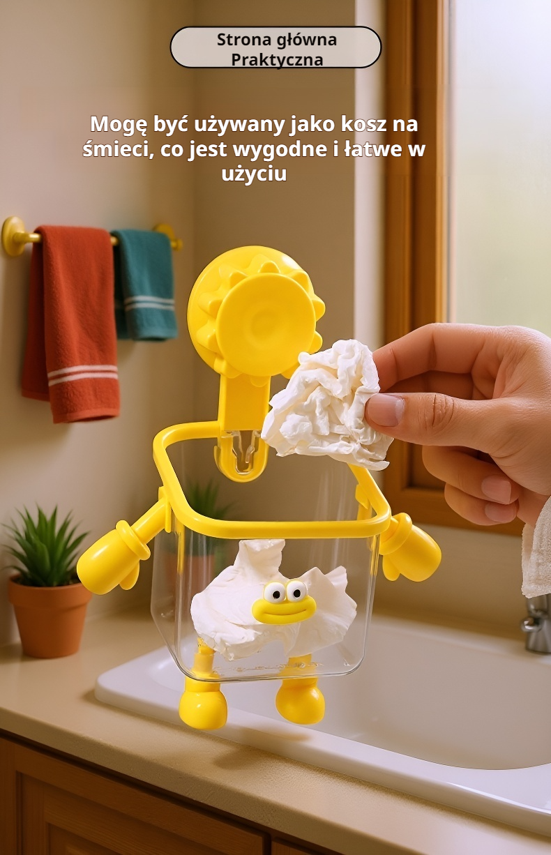 Łazienkowy organizer na ścianę z łatwym montażem