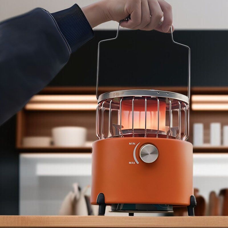 屋外用暖房ストーブ キャンプ・アイスフィッシング・囲炉裏・お茶煮用 ポータブルガス暖房炉 手を温める小型ヒーター
