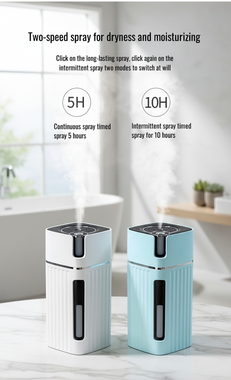 Lightweight personal humidifier for skincare