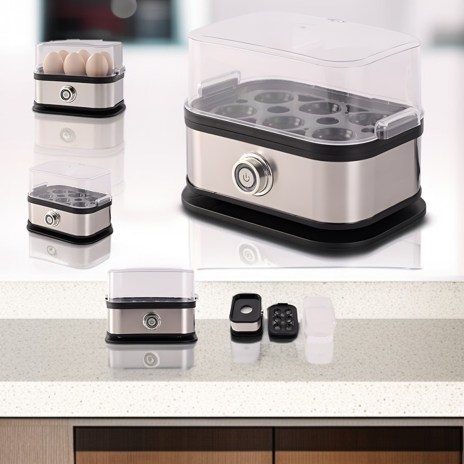 주방에 놓인 계란 찜기