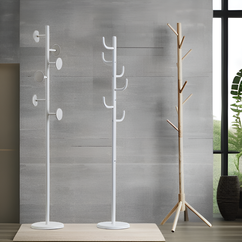 Simple Wooden Iron Clothes Stand