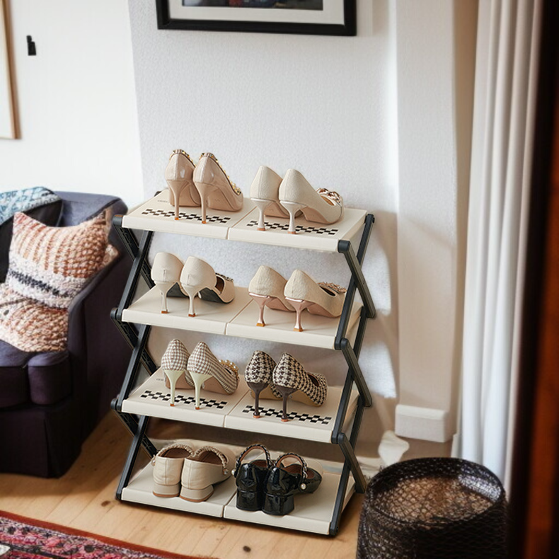 Mehrstöckiges Schuhregal für den Hausgebrauch Regal faltbar tallationsfreies Schuhregal TürSchuhschr
