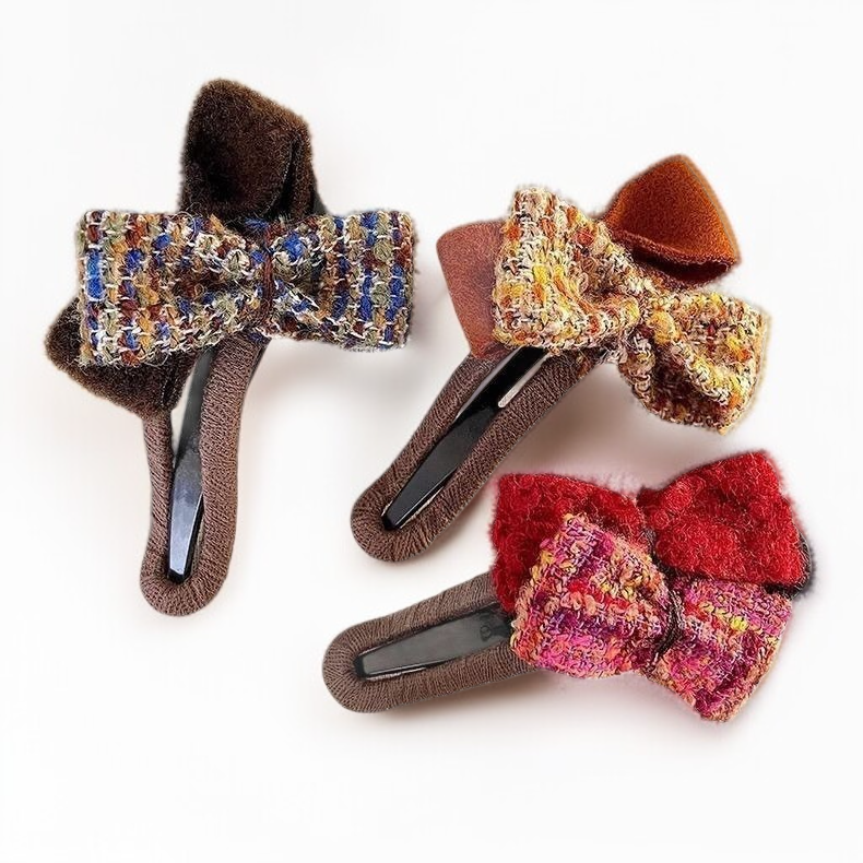 Hair clip with plush bow