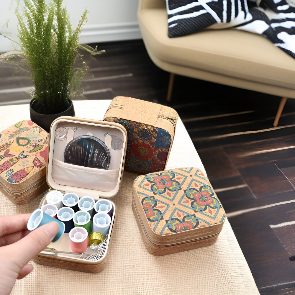 便攜式復古縫紉工具箱 家庭縫紉用品收納套裝