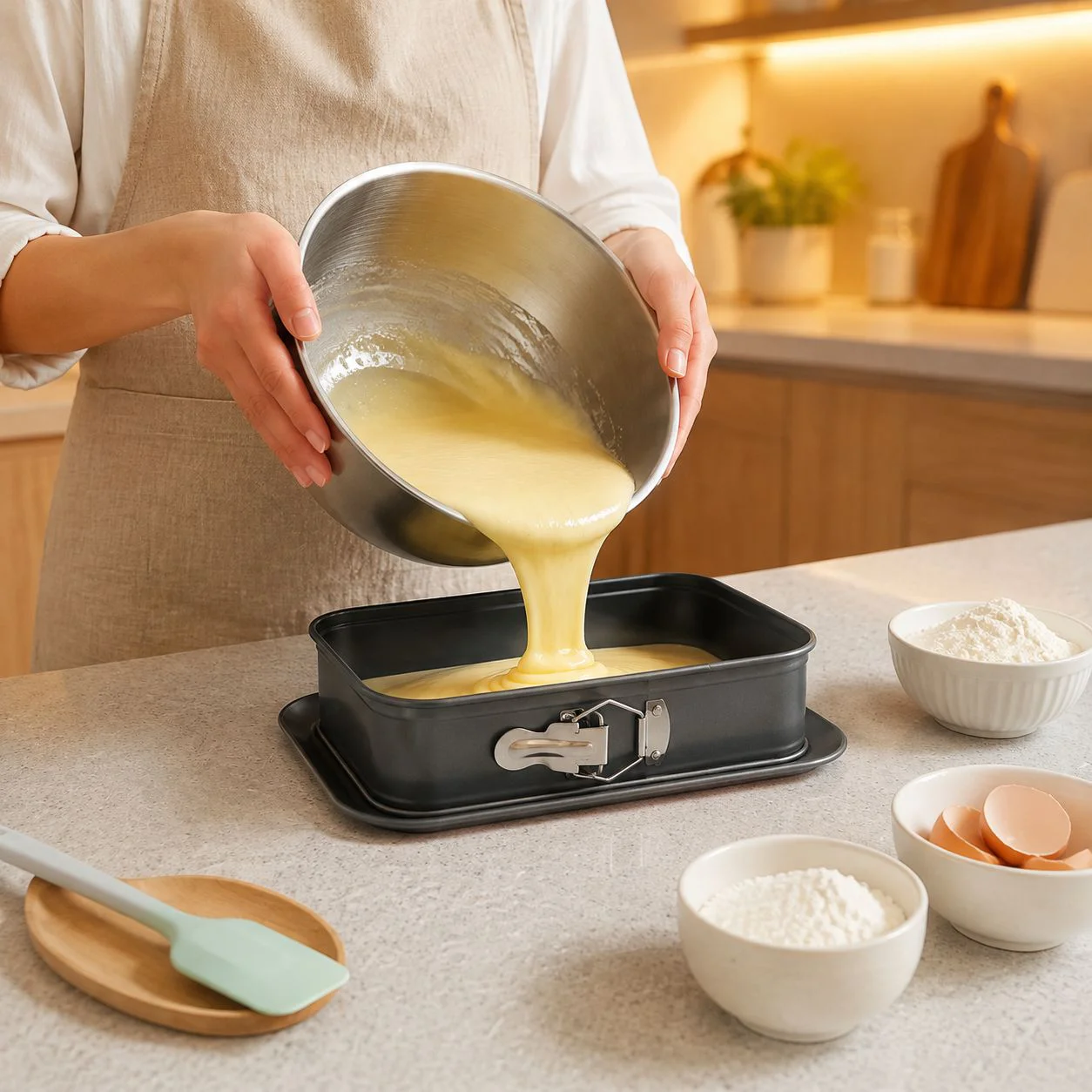 Carbon Steel Springform Baking Pan with Removable Bottom
