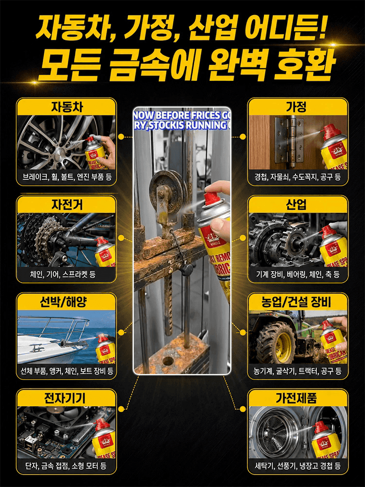 즉시 방청 윤활 클리닝 스프레이