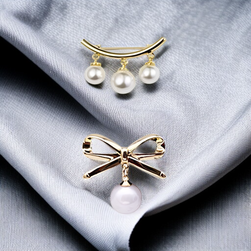 パールボウブローチ