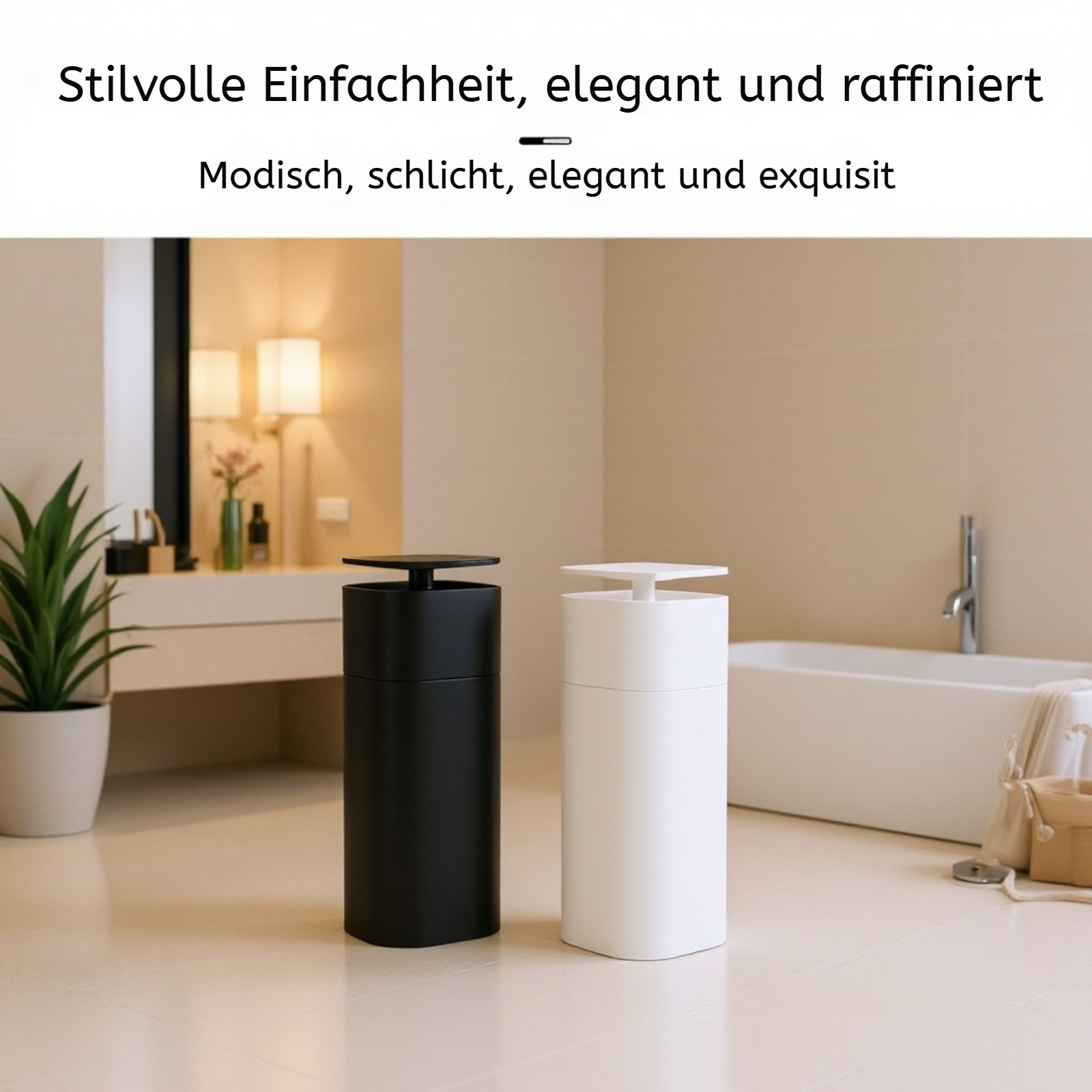 Nachfüllbare Spenderflasche für Duschgel und Shampoo