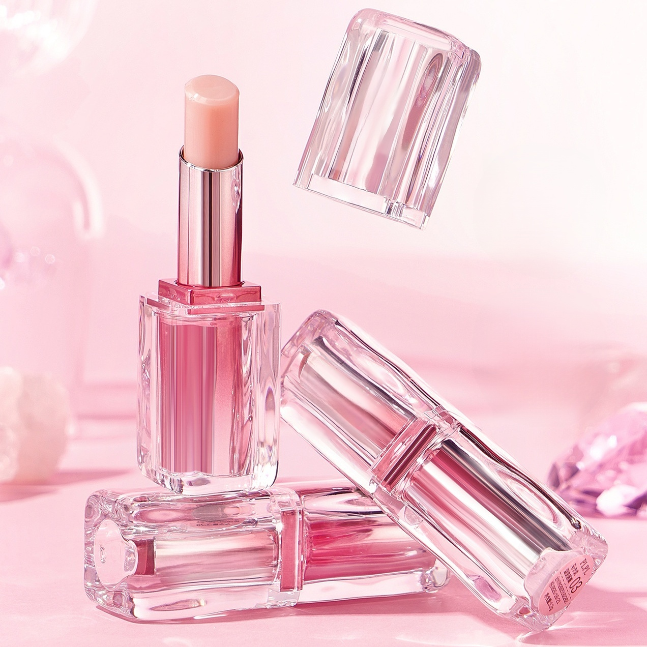 화이트 누드 립글로스 발색 샷