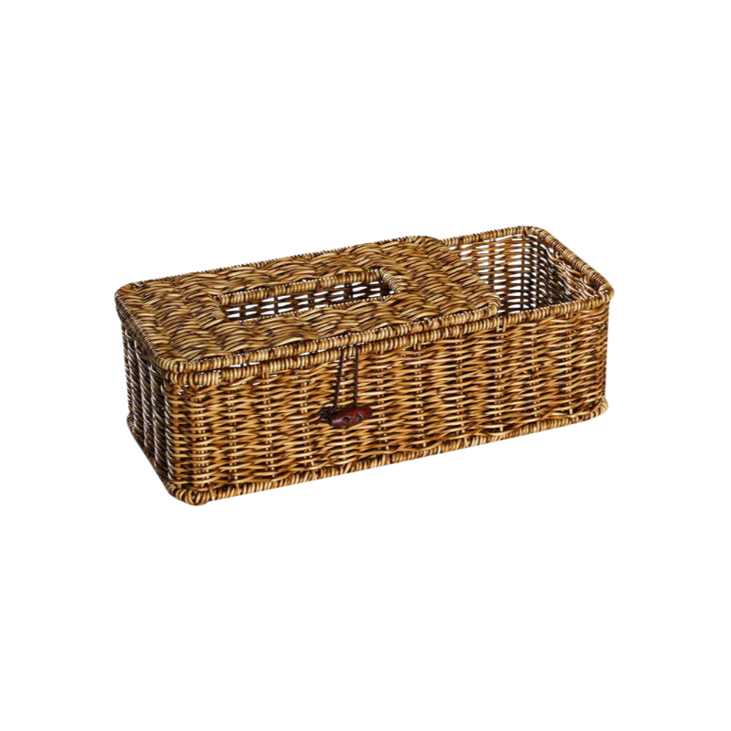 Woven tissue box storage