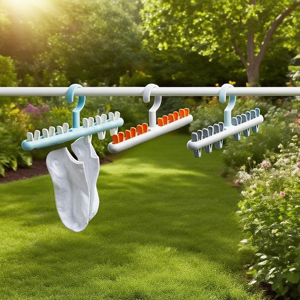 家用多功能多夾子晾衣架