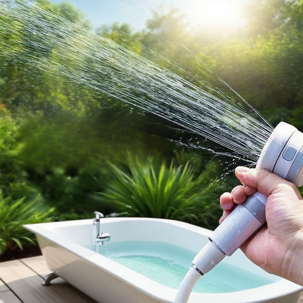 Outdoor mobile portable shower