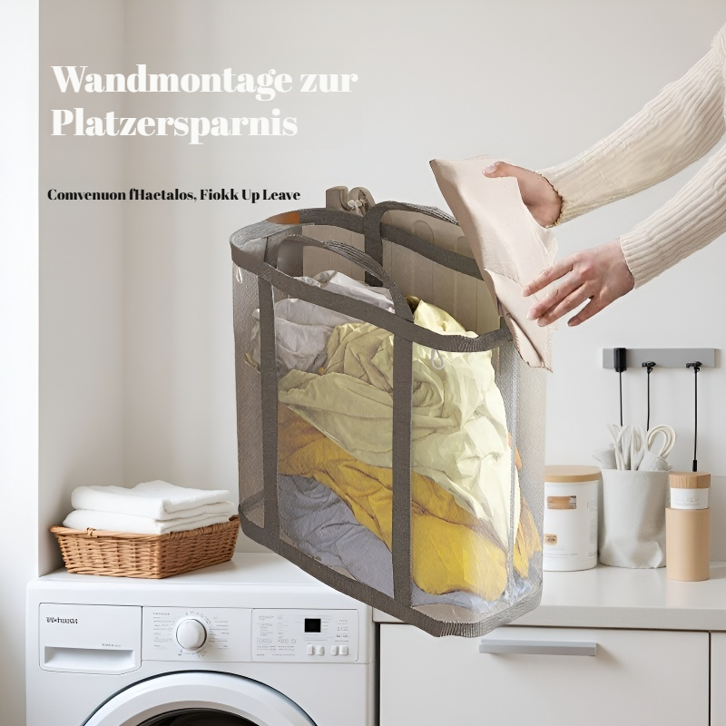 Großer faltbarer Wäschekorb zur Wandmontage, ideal für Badezimmer und Aufbewahrung