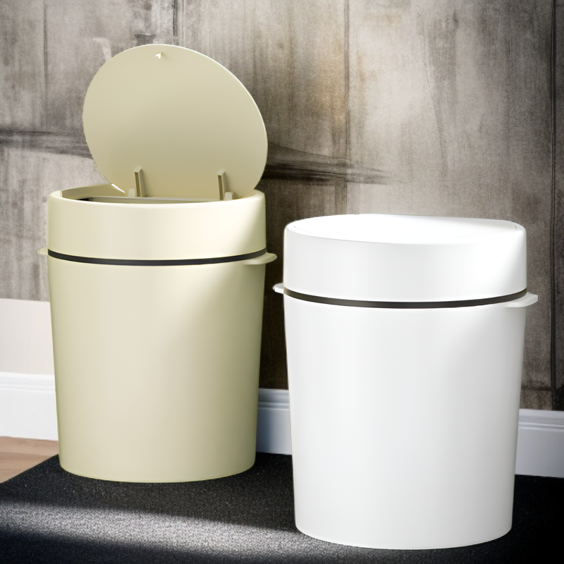 Cubo de basura de gran capacidad para cocina doméstica con tapa y almacenamiento