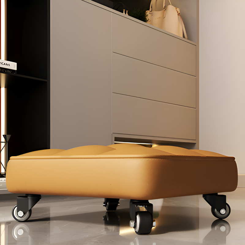 Multi-purpose Wheeled Low Stool for Home Use