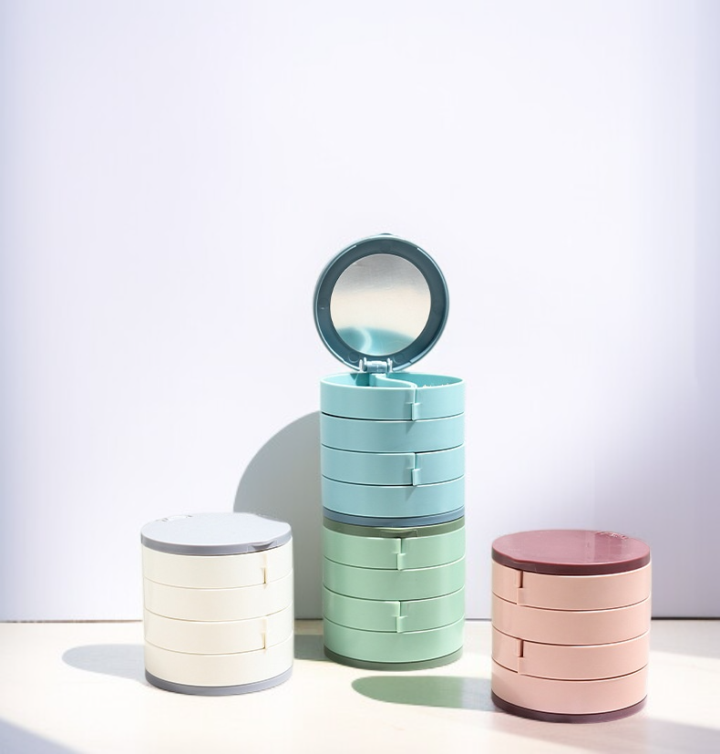 コンパクトな回転式ジュエリーボックスのデザイン