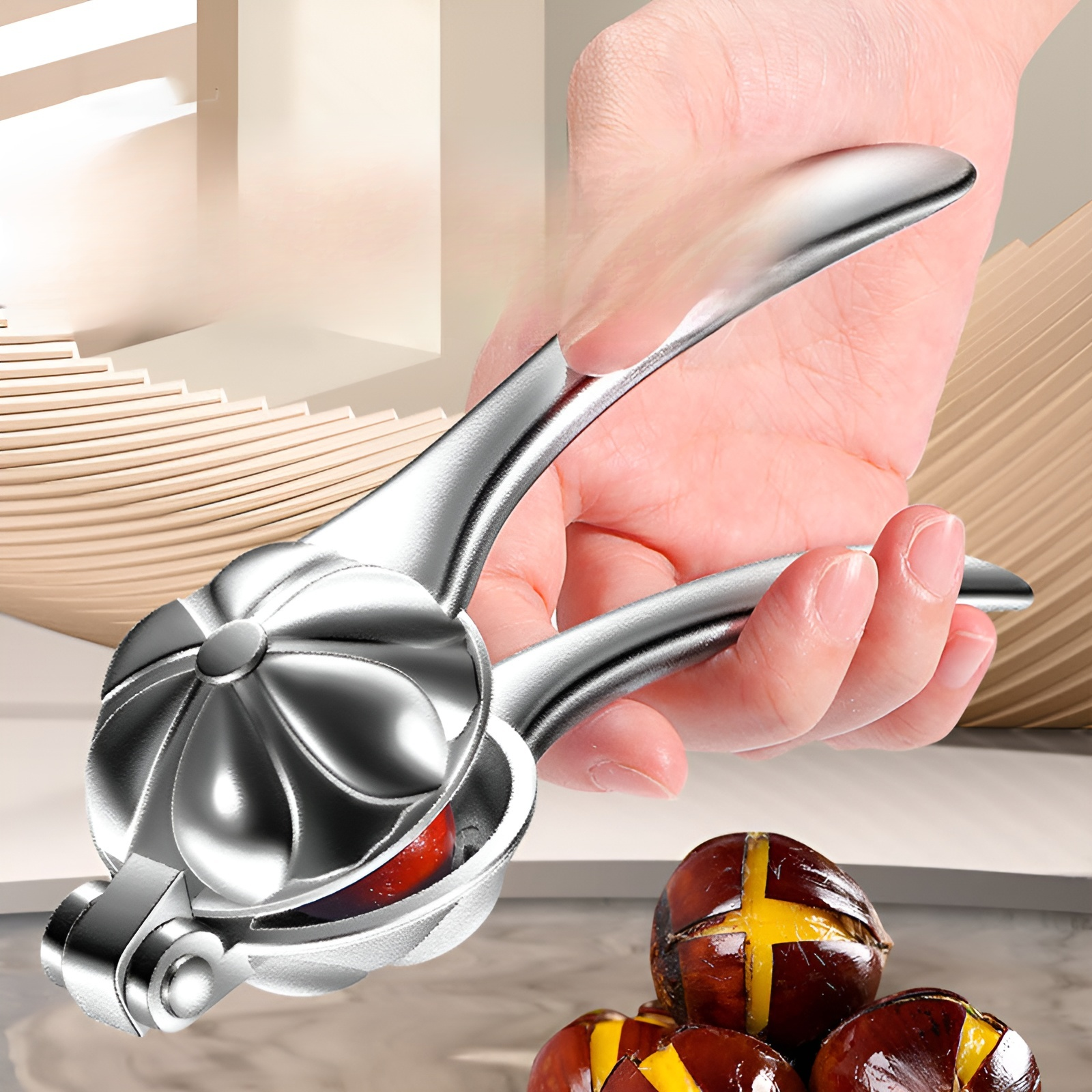 Aluminum alloy chestnut clamp multi-function chestnut opener multi-purpose walnut clamp nut sheller