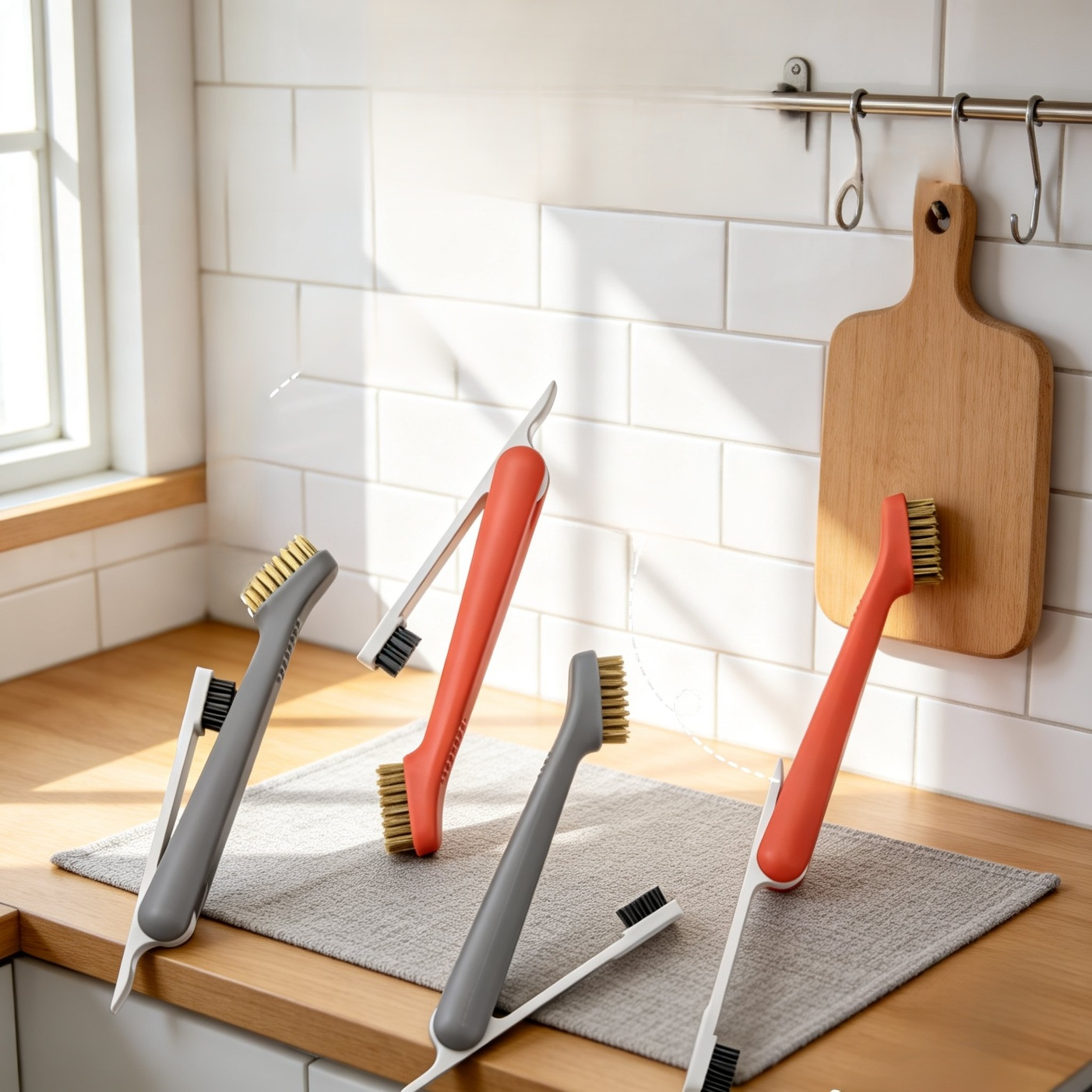 Cepillo colgante especial para grasa en esquinas difíciles de la cocina