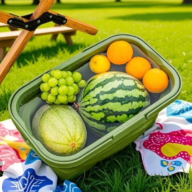 접이식 기능을 보여주는 바구니 이미지