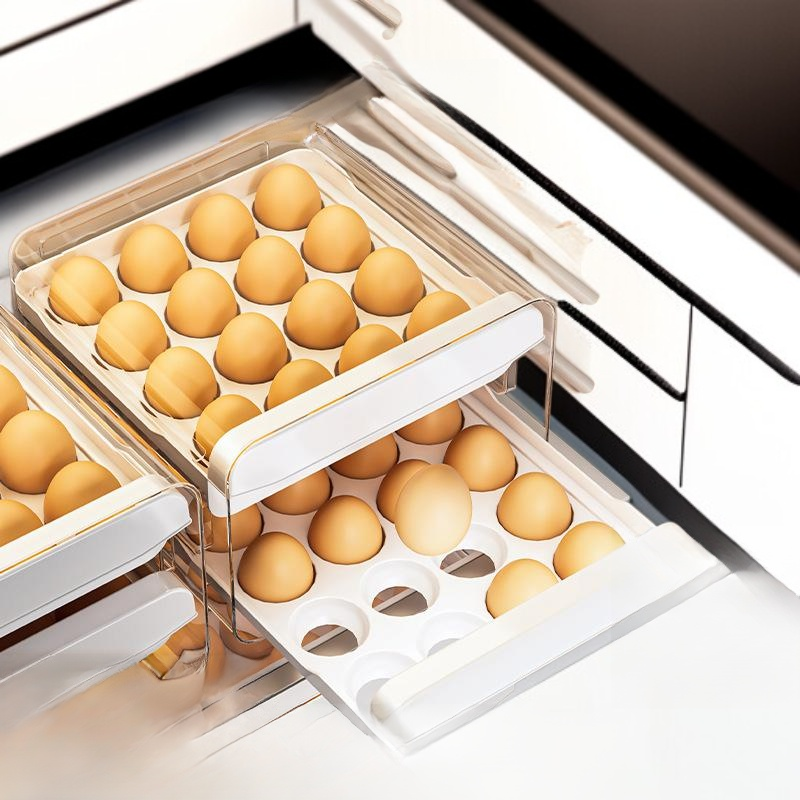 กล่องเก็บไข่ในตู้เย็นสำหรับใช้ในครัวเรือน