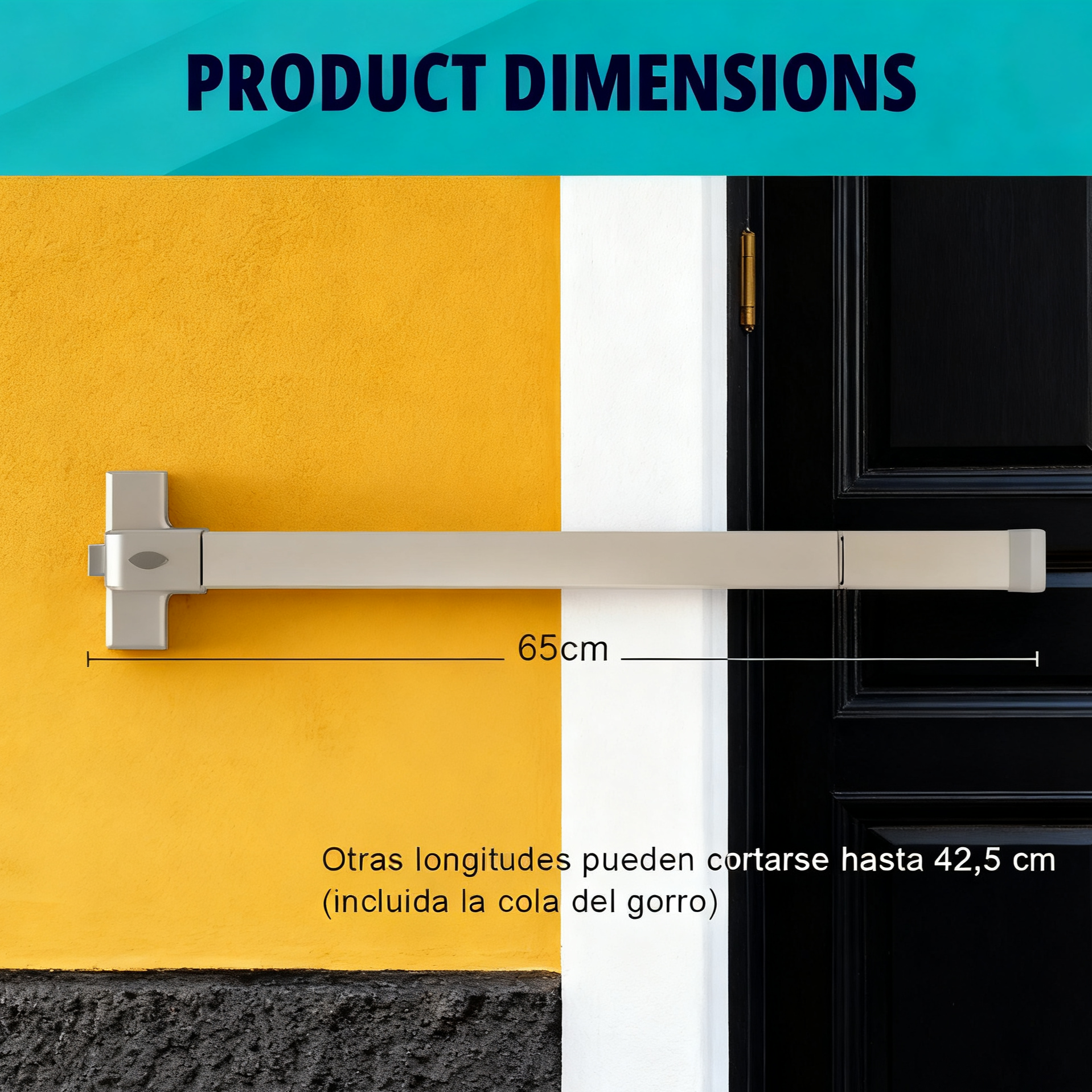 Sturdy fire exit door lock with push bar feature