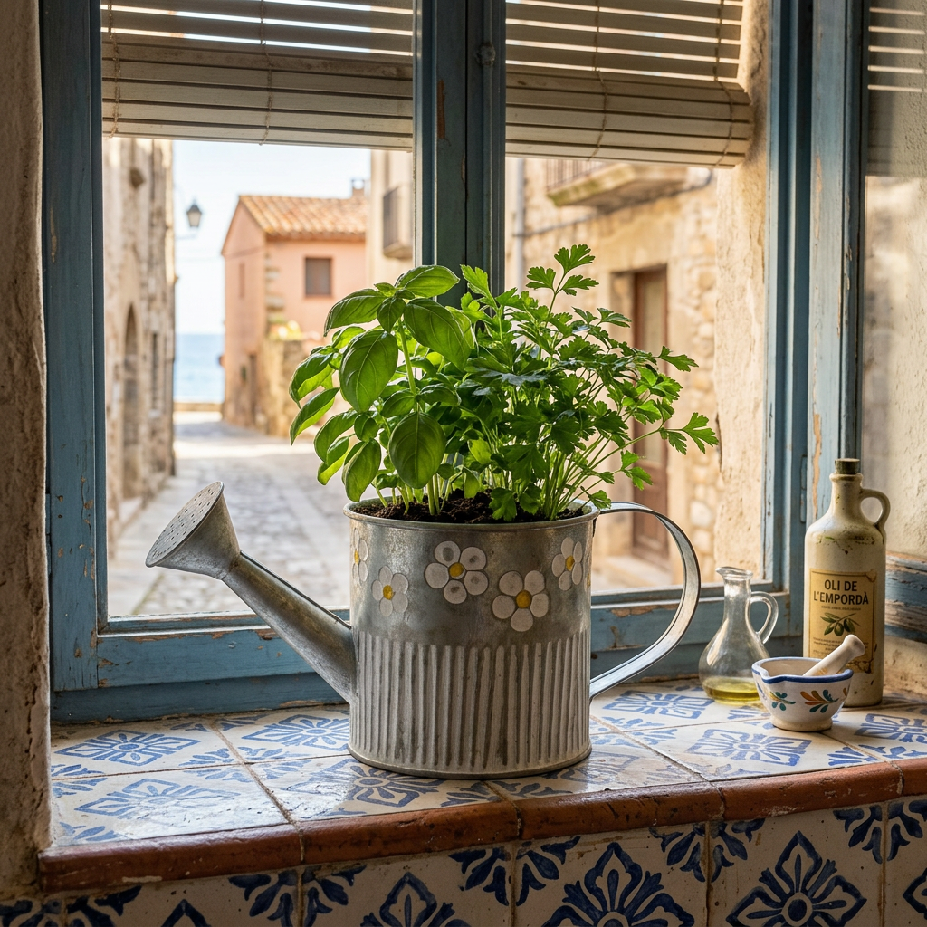 Test de jardí vintage de metall