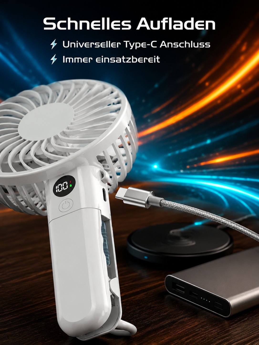 Praktischer Mini-Handventilator für Büro und Freizeit