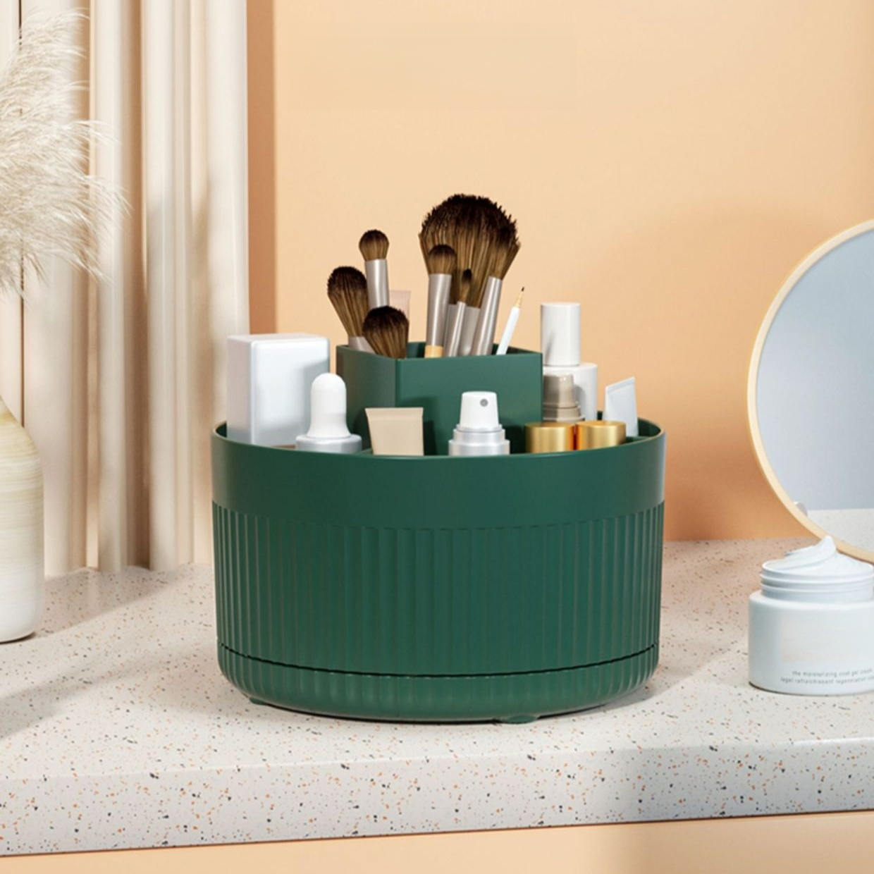 Soporte multifuncional para pinceles de maquillaje y lápices de ojos