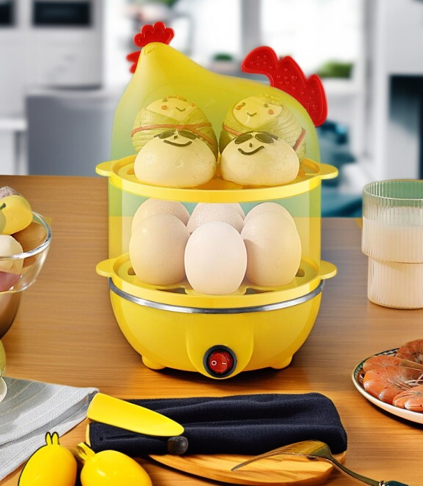 다기능 계란찜기로 간편하게 계란찜하는 모습