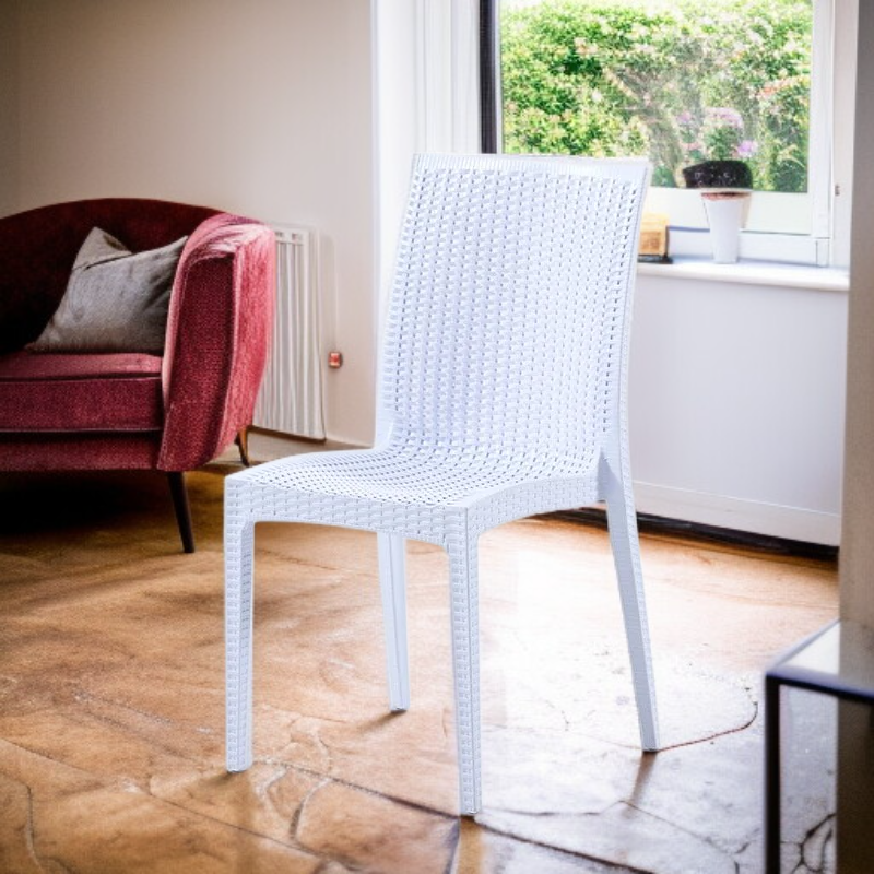 라탄 플라스틱 의자