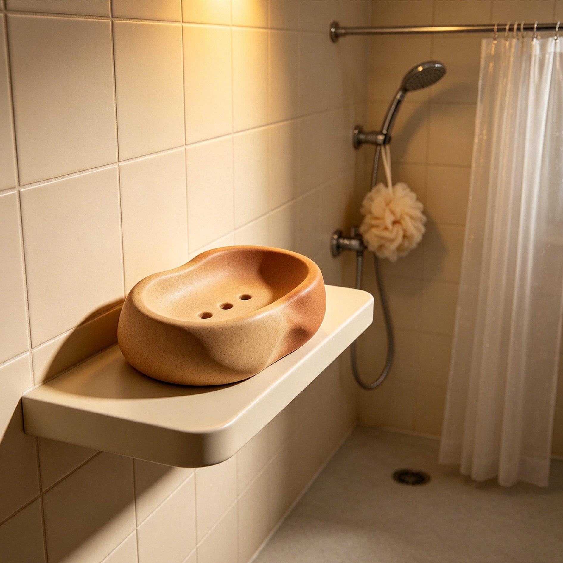 Set de 5 porte-savons colorés pour salle de bain