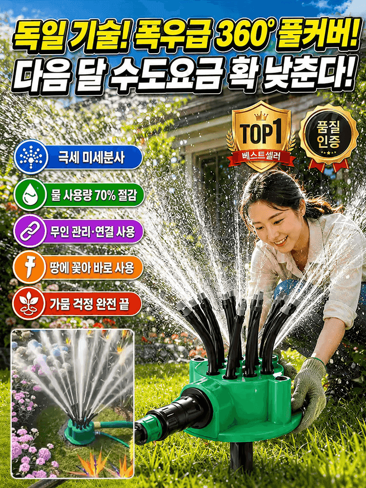 360도 다기능 멀티헤드 스프링클러