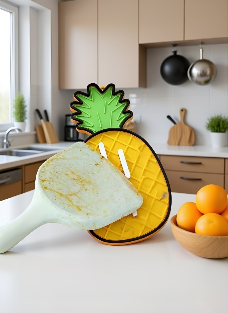 แผ่นรองฝาหม้อซิลิโคนสำหรับวางหม้อและกระทะ