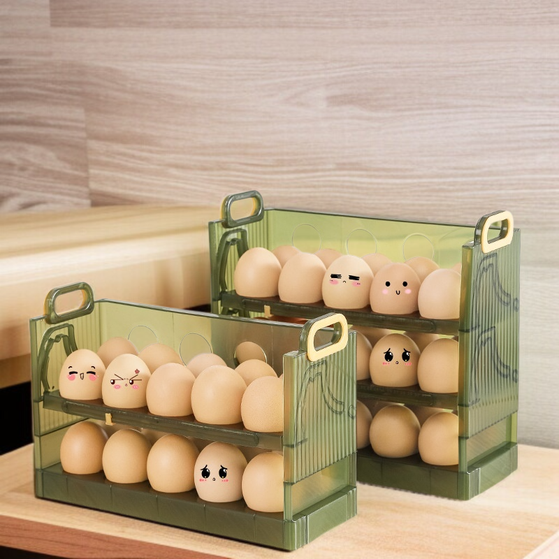 계란수납함 타이머 접이식 계란받침 신선함 수납 접이식 계란통