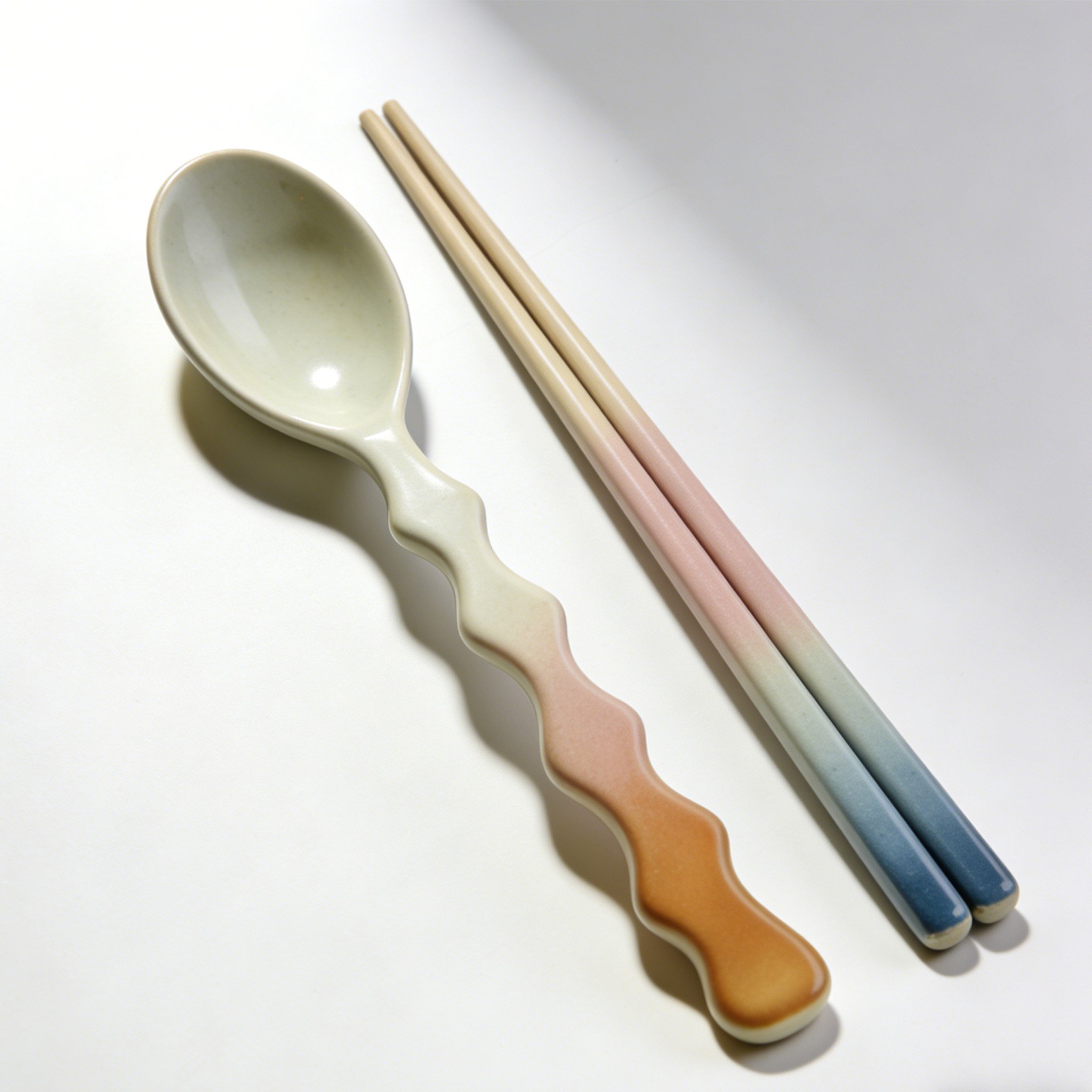 Σετ κεραμικών τσοπστίκ και κουταλιού έξι τεμαχίων