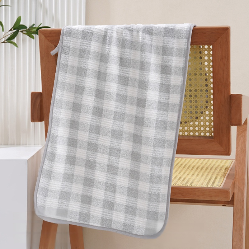 Thickened Coral Fleece Plaid Towel