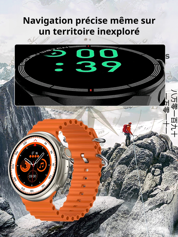 Montre intelligente à écran rond avec détection avancée