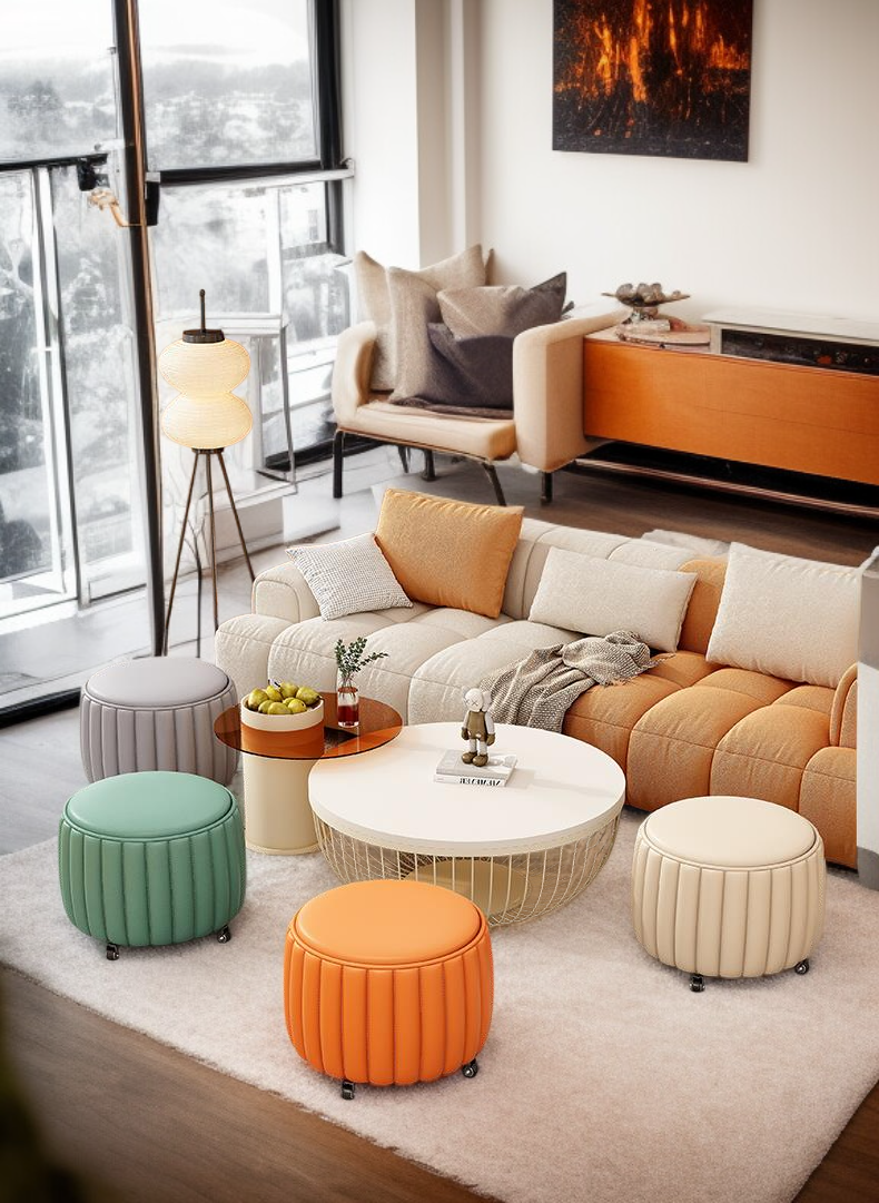 Taburete con ruedas antideslizantes y asiento cómodo