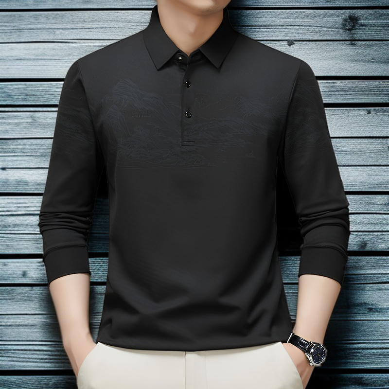 남자 캐주얼 긴팔 셔츠 비즈니스 캐주얼 터틀넥 긴팔 셔츠 남자 긴팔 티셔츠 남자 비즈니스 긴팔 셔츠