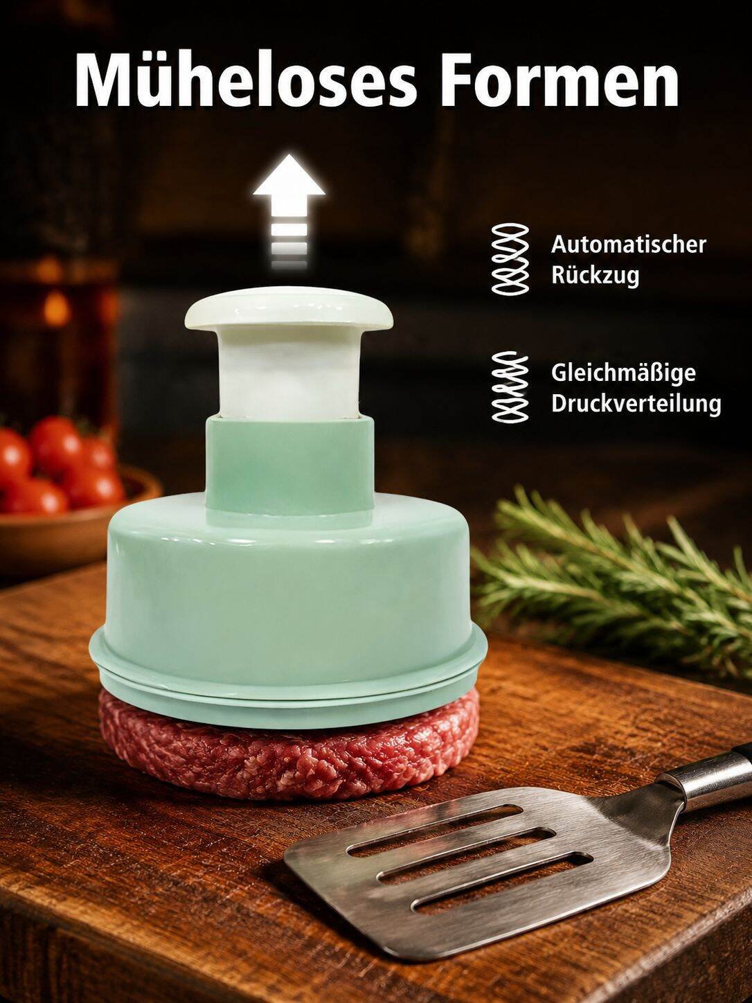  Automatische Feder-Rückstoß Fleischpresse Rund