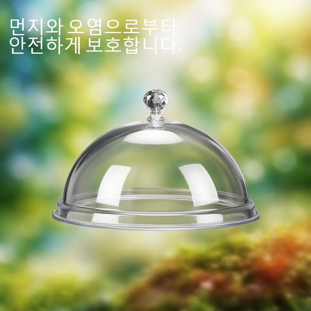 뚜껑 투명 아크릴 원형 말린 과일 쟁반