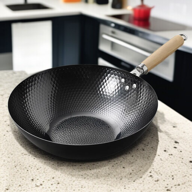 가정용 숙철 무코팅 볶음냄비 전통 가마냄비 무접착 후라이팬 후라이팬 무코팅 가마냄비 레인지