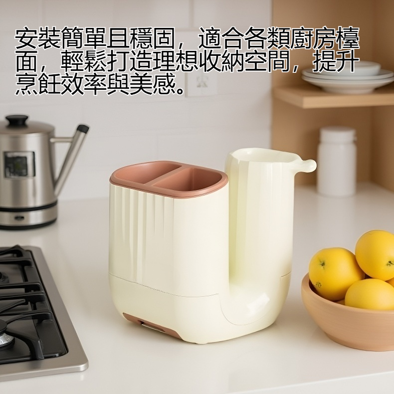 廚房檯面菜板筷子刀具一體收納架整體展示