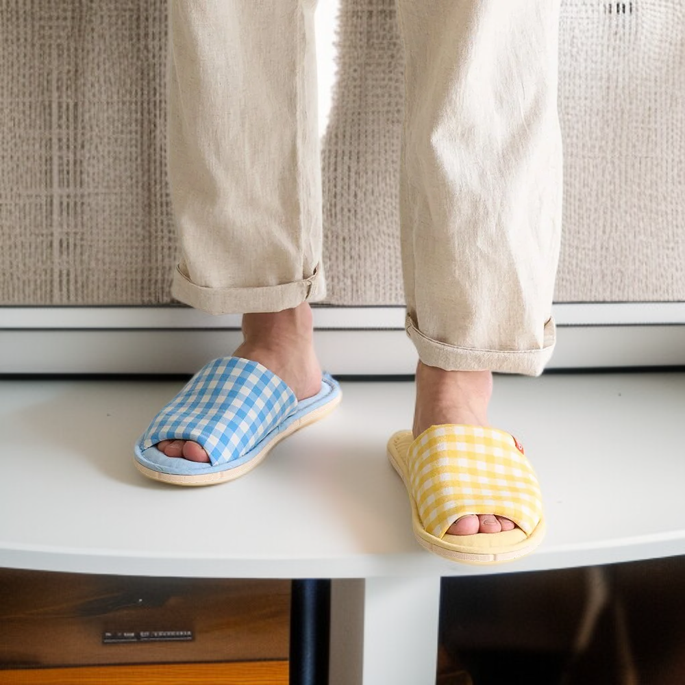 รองเท้าแตะใส่ในบ้านผ้าฝ้ายกันเสียง เบสิคคอตตอน (สำหรับผู้หญิง/ผู้ชาย ไซส์ใหญ่)