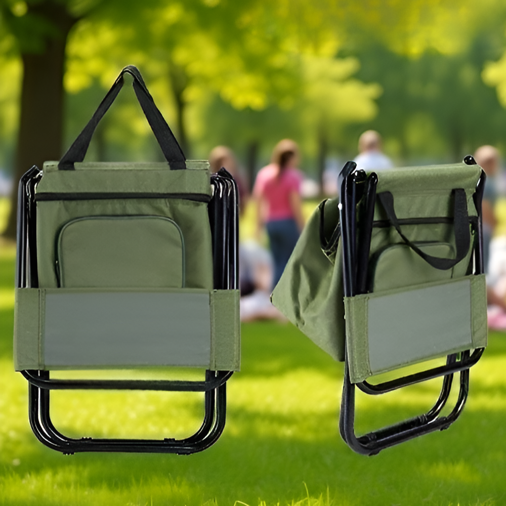 수납 공간이 있는 휴대용 접이식 야외 캠핑 의자