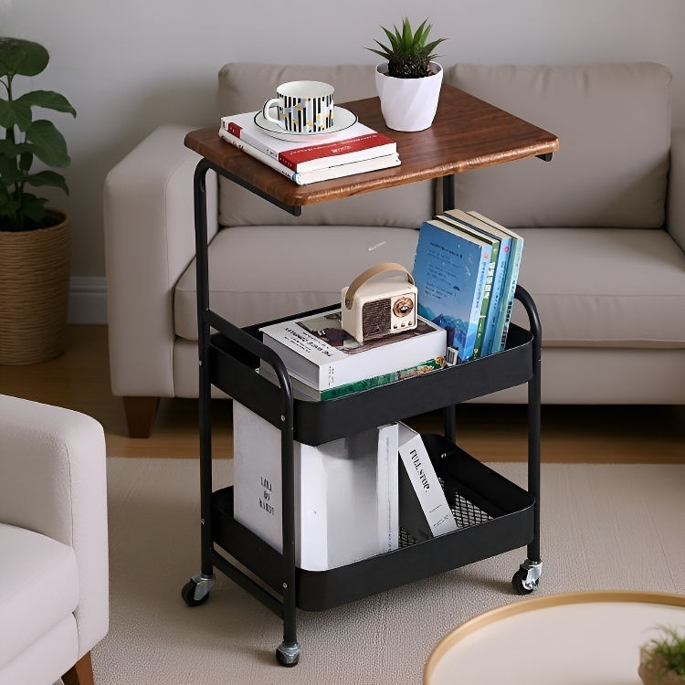 Mehrstöckiger Gemüse-Obst-Buchaufbewahrungstrolley für Wohnzimmer und Küche