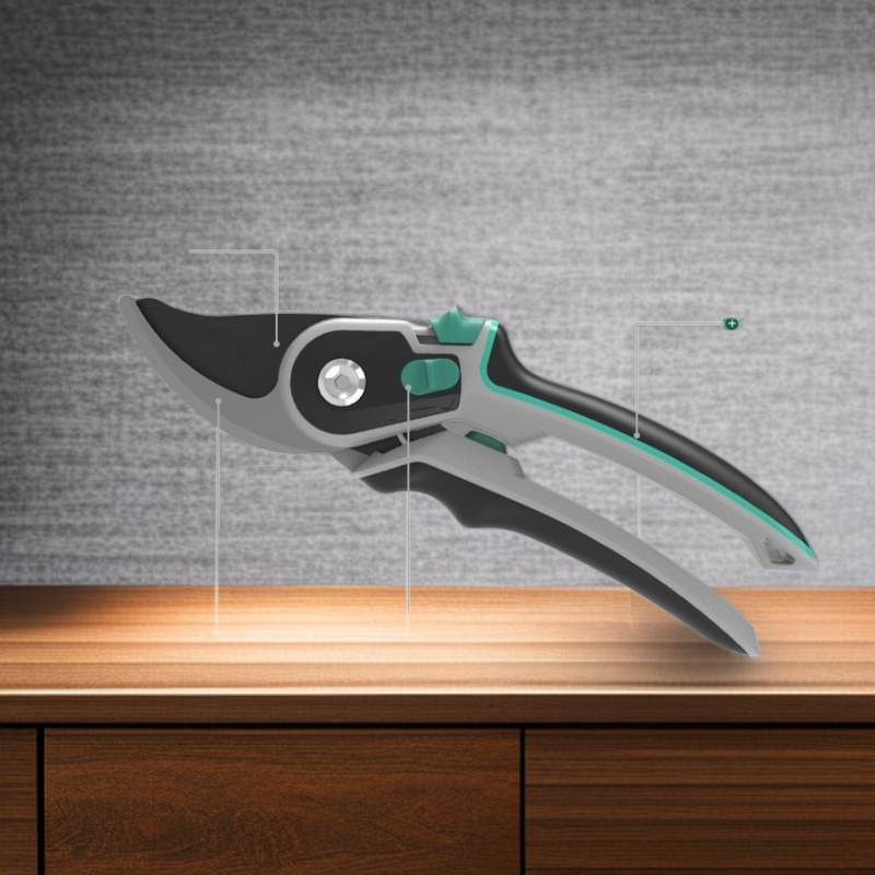 Rust-resistant sharp garden shears on white background