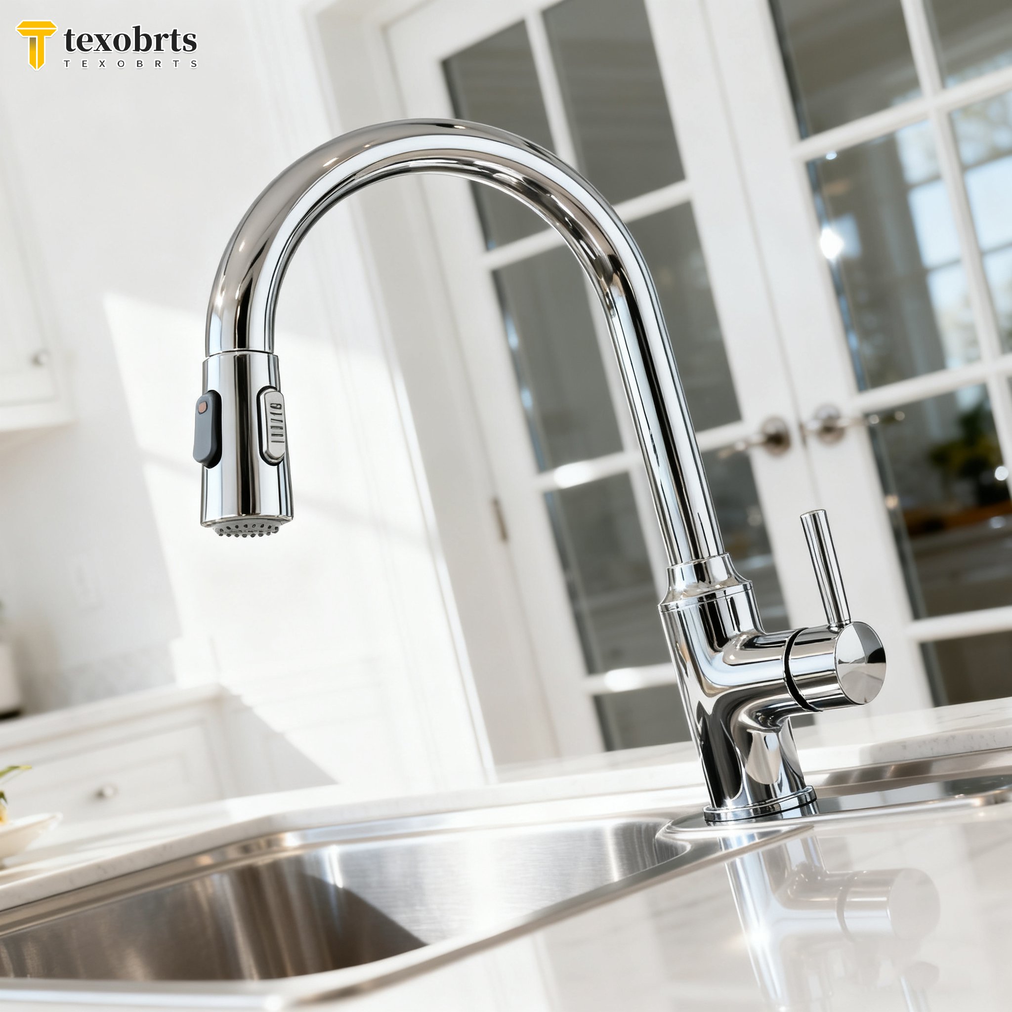 ก๊อกน้ำหมุนได้สำหรับห้องครัว ดีไซน์ทันสมัย